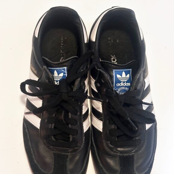 Adidas Samba Classic Sneakers Black White Gum Sole | US Women's 8 / US Men's 7 - Picture 3 of 14
